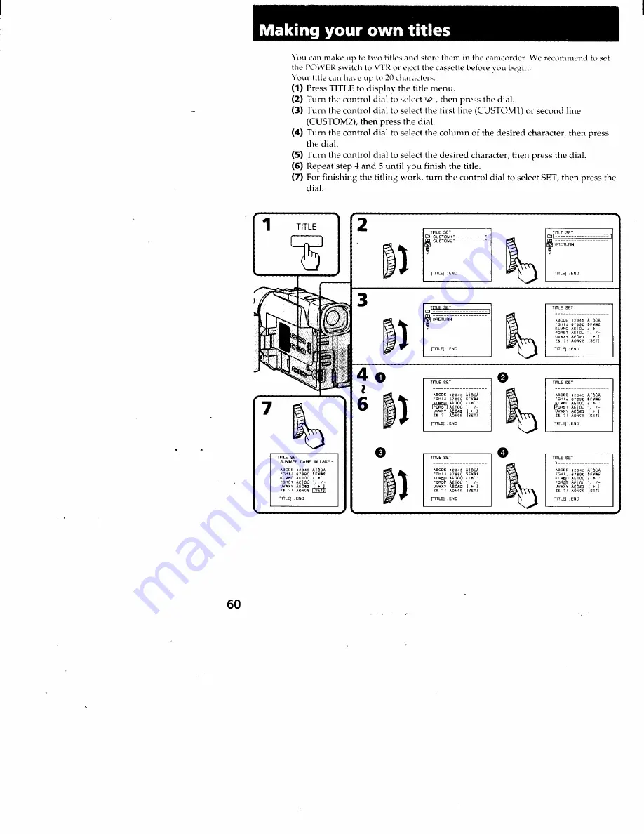 Sony CCD-TRV99 - Video Camera Recorder Hi8&trade Operating Instructions Manual Download Page 63