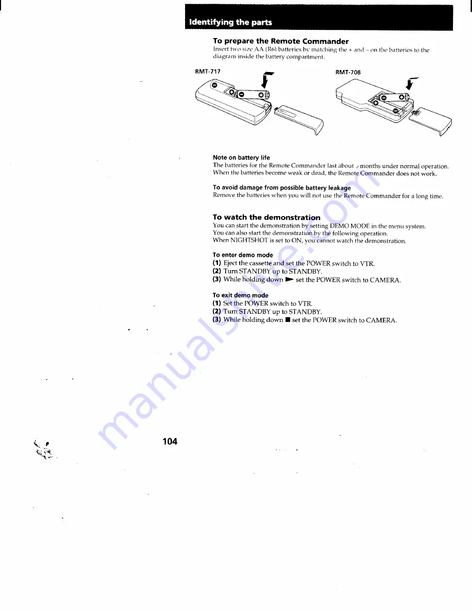 Sony CCD-TRV99 - Video Camera Recorder Hi8&trade Operating Instructions Manual Download Page 107