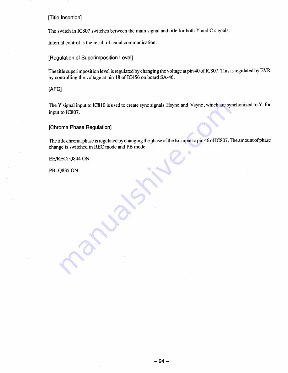 Sony ccd-vx3 Operation Manual Download Page 189