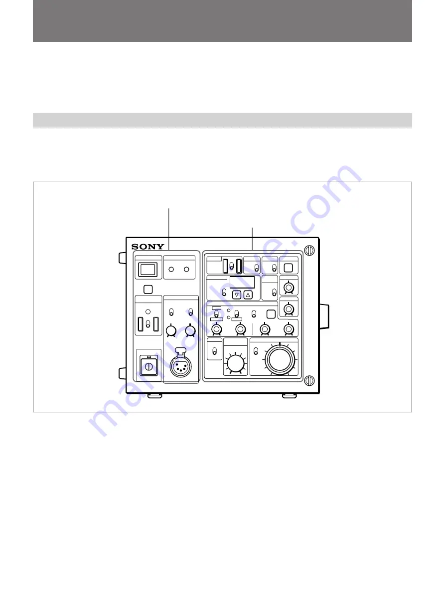 Sony CCU-TX7 Operating Instructions Manual Download Page 8