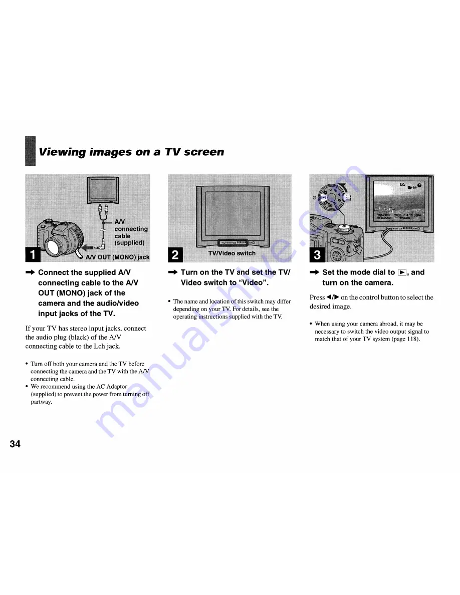 Sony CD Mavica MVC-CD500 Operating Instruction Download Page 34