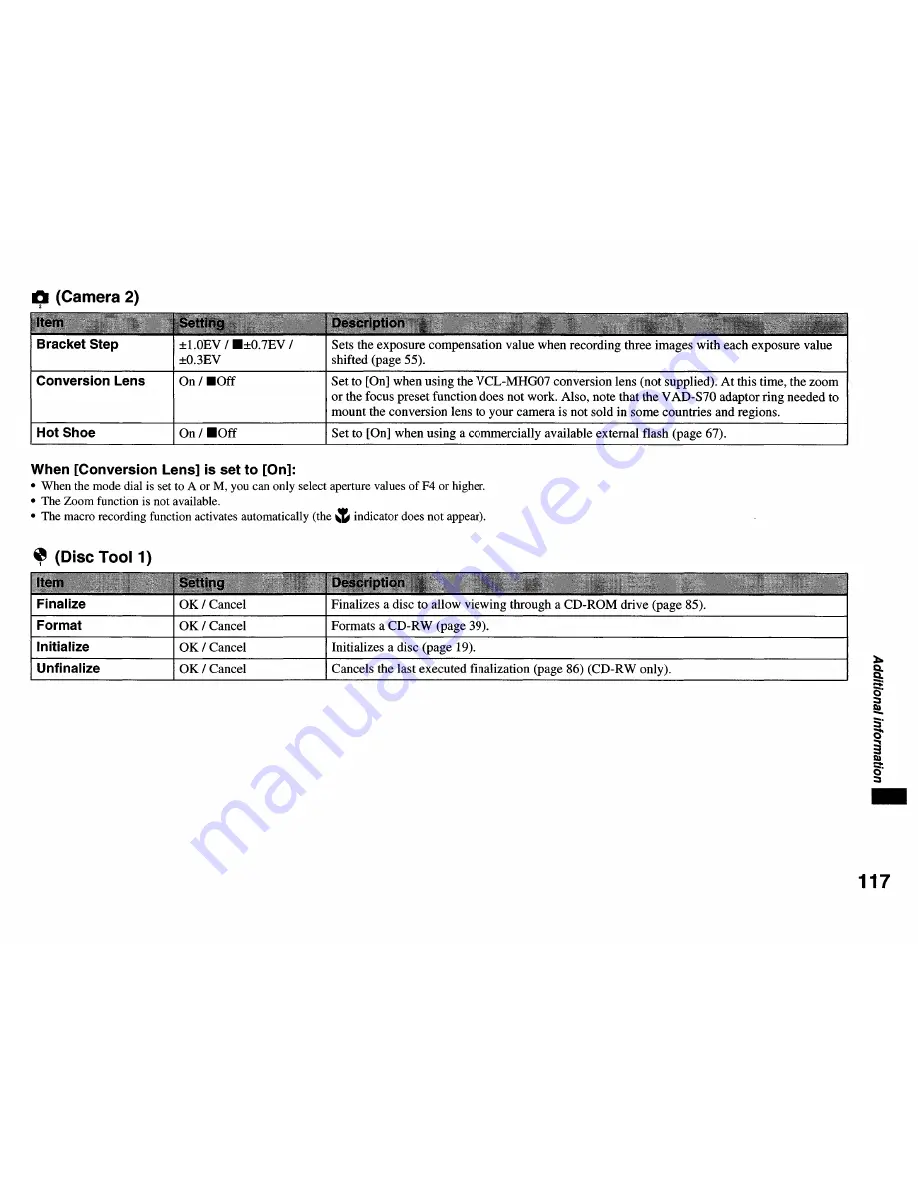 Sony CD Mavica MVC-CD500 Operating Instruction Download Page 117