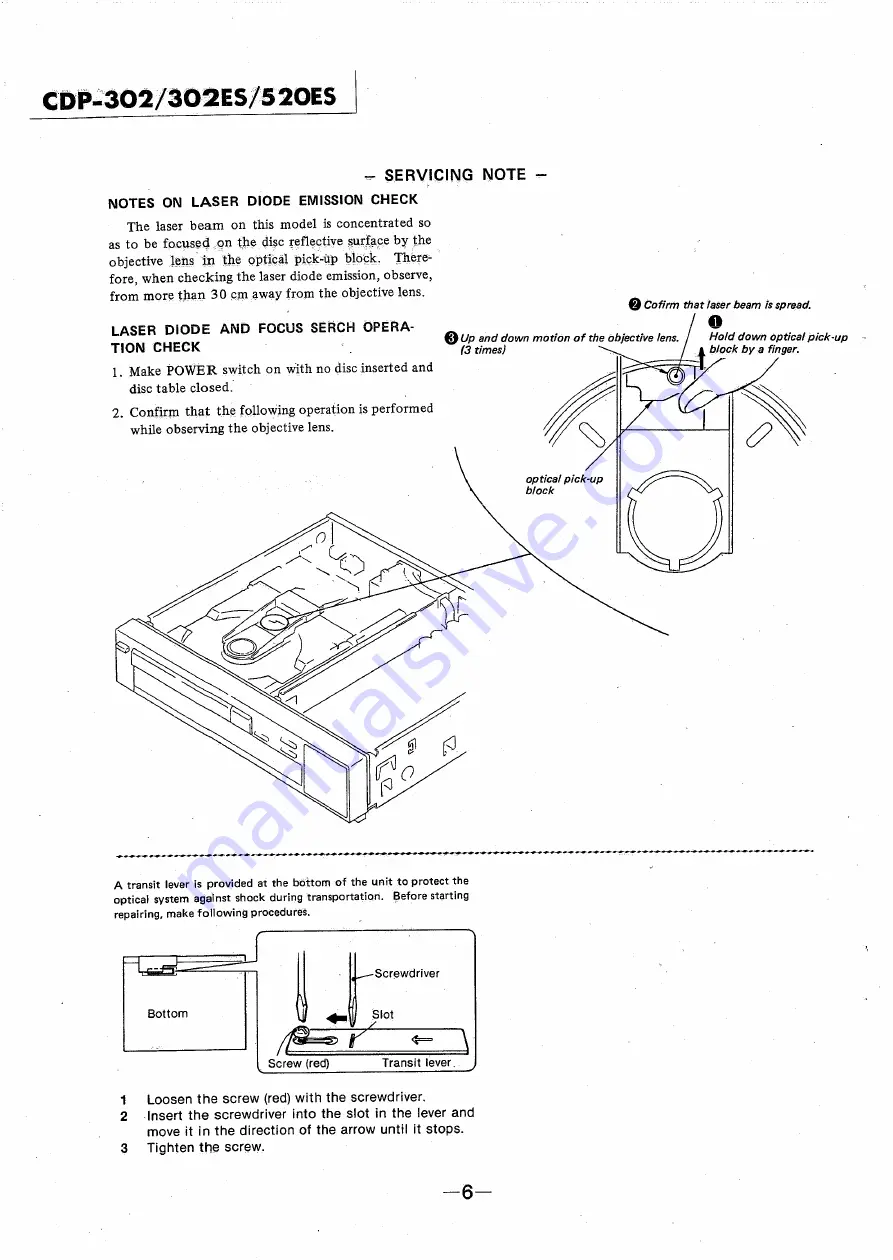 Sony CDP-302 Service Manual Download Page 6