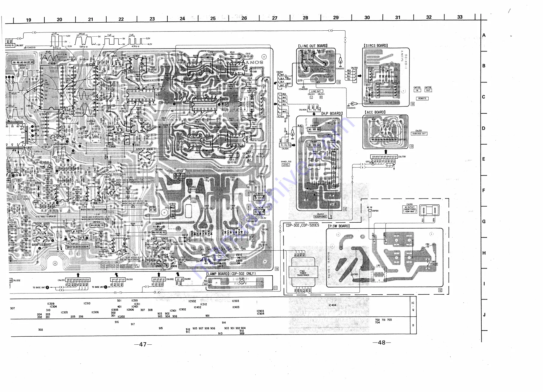 Sony CDP-302 Service Manual Download Page 28