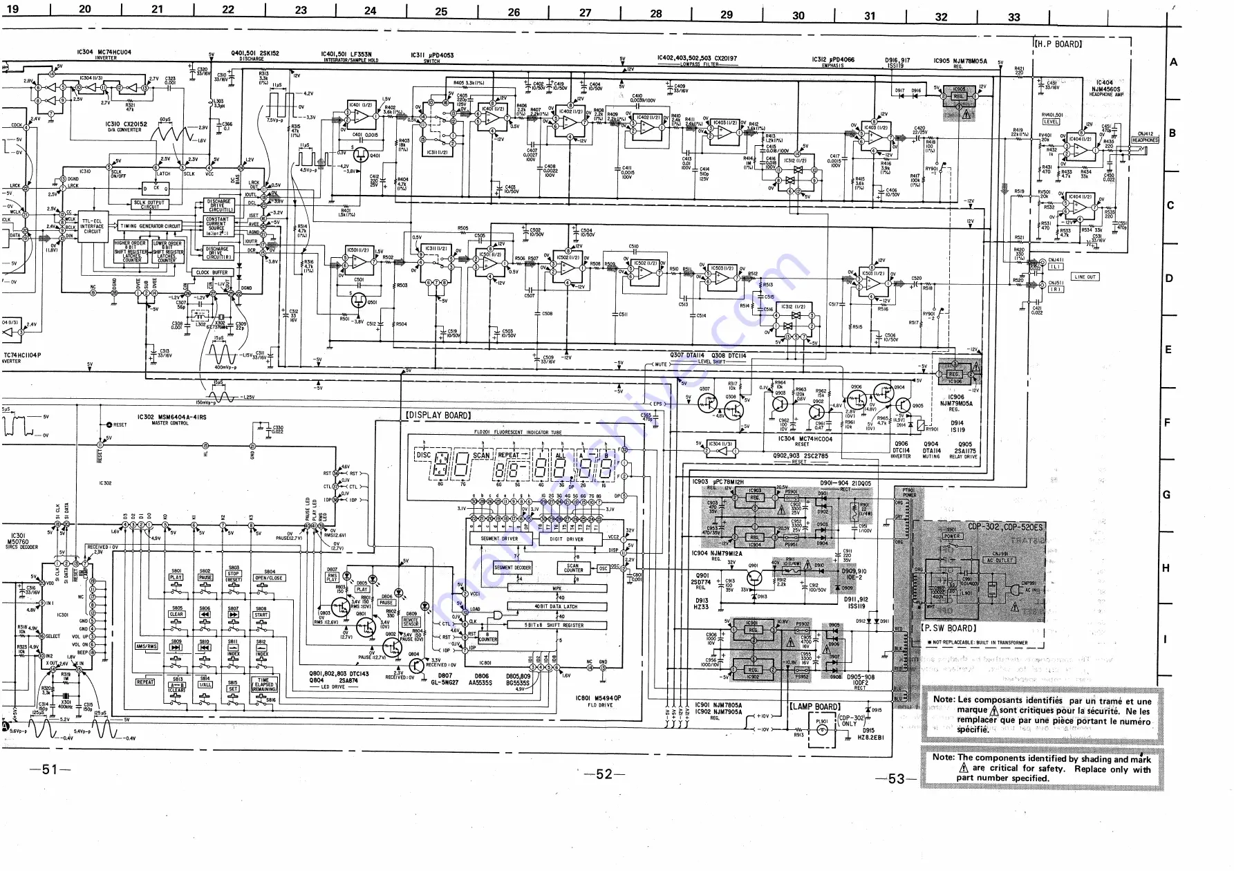 Sony CDP-302 Service Manual Download Page 31