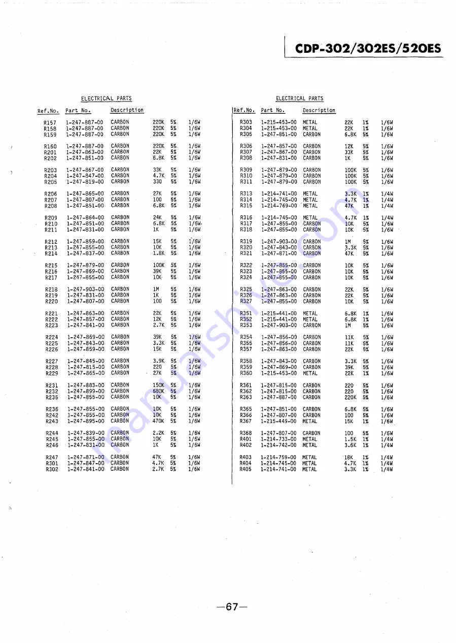 Sony CDP-302 Service Manual Download Page 41