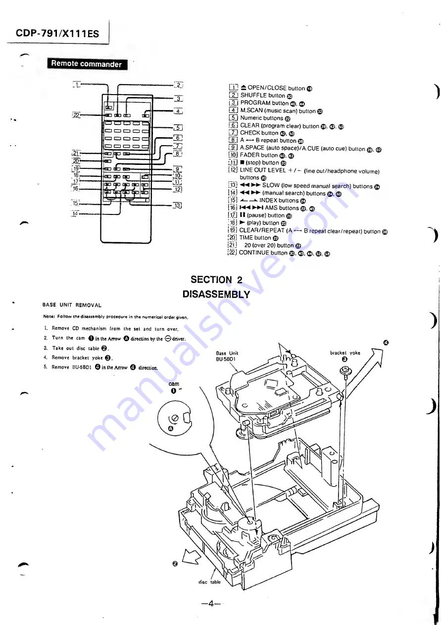 Sony CDP-791 Service Manual Download Page 4