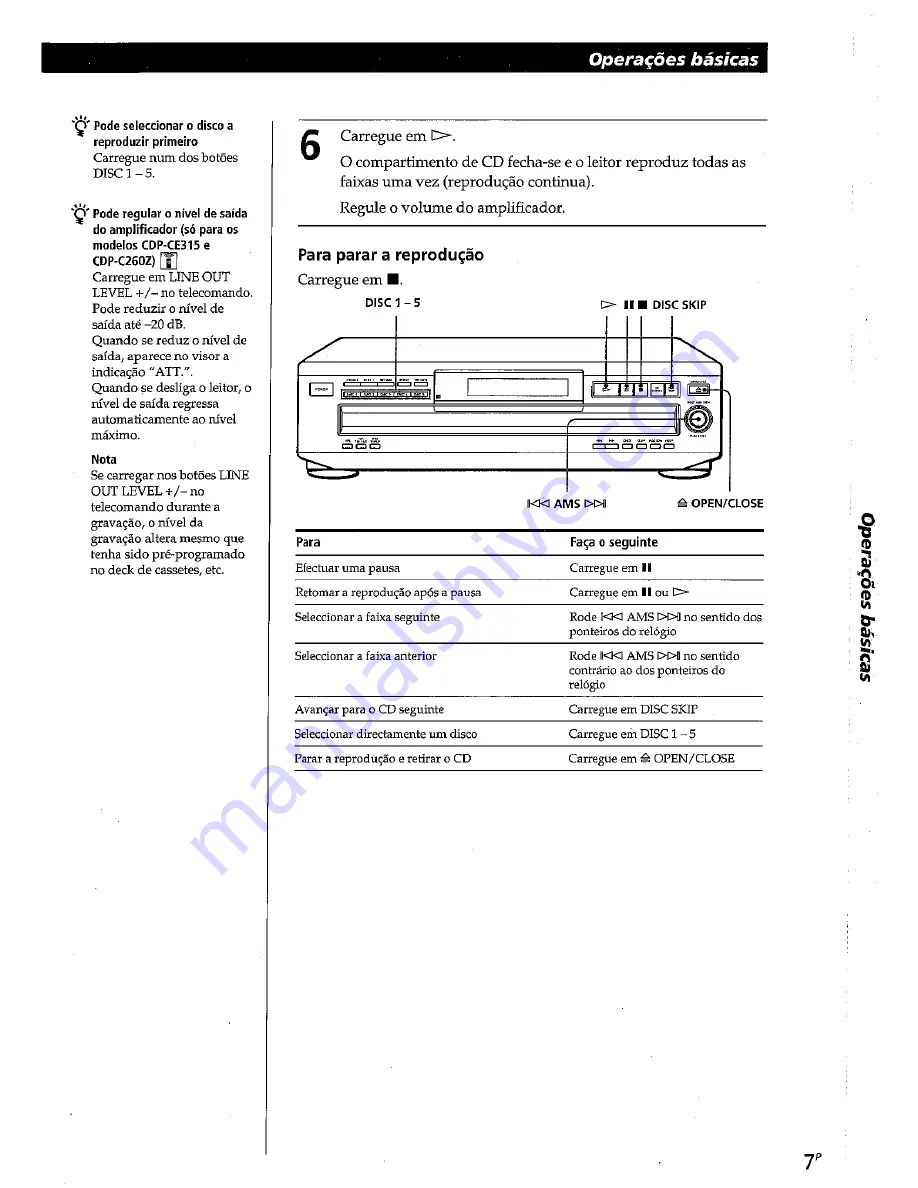 Sony CDP-C260Z Operating Instructions Manual Download Page 61