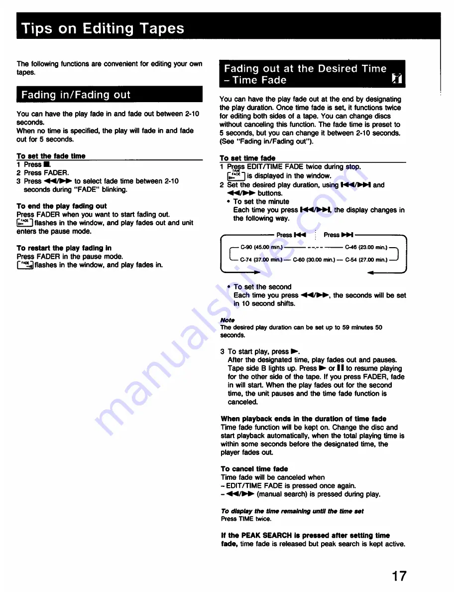 Sony CDP-C312M Operating Instructions Manual Download Page 17