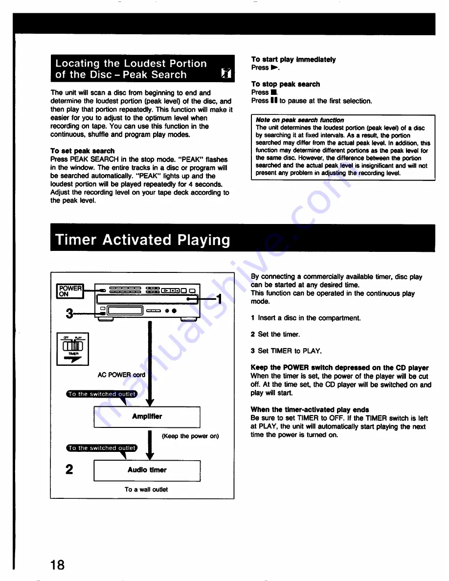 Sony CDP-C312M Operating Instructions Manual Download Page 18