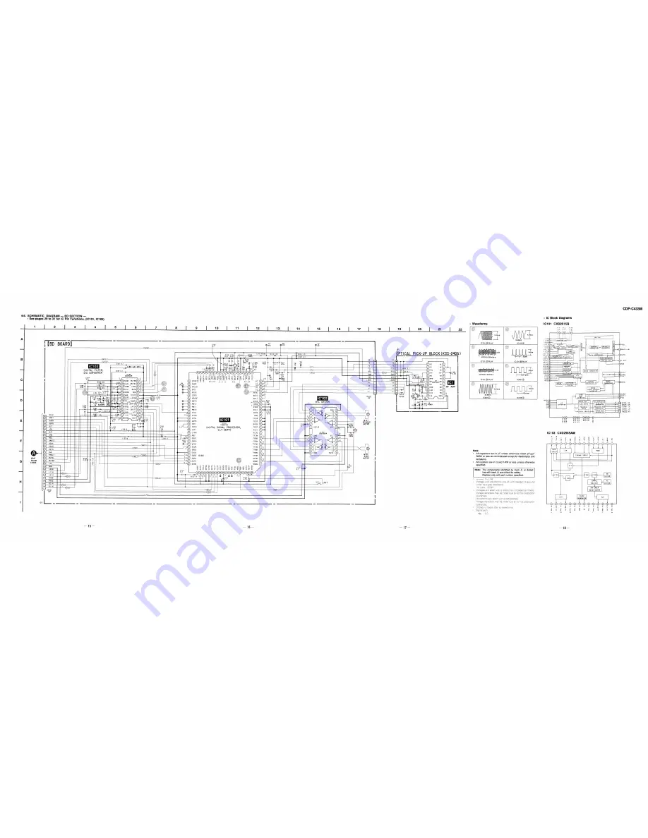 Sony CDP-C433M Service Manual Download Page 11