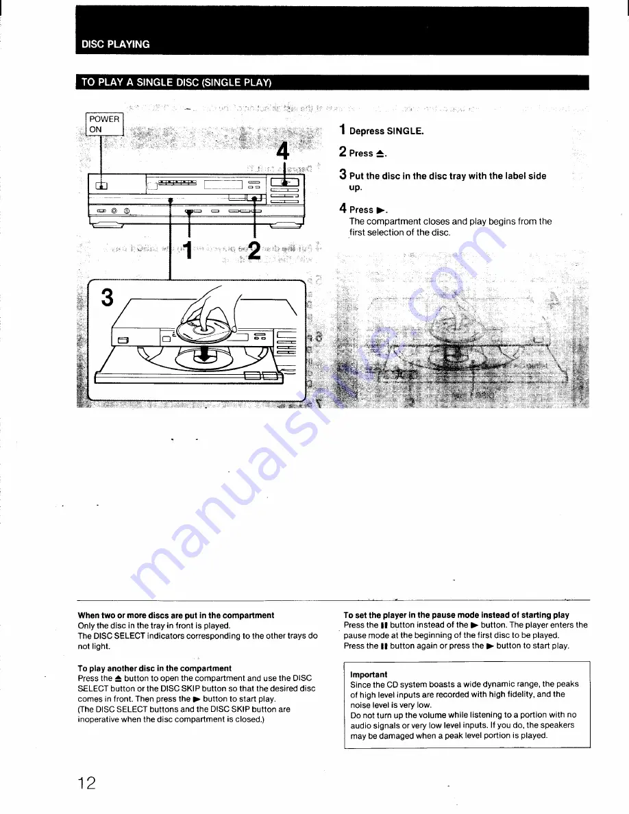 Sony CDP-C5F Operating Instructions Manual Download Page 11