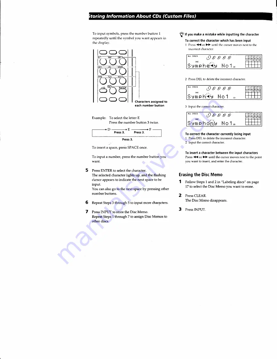 Sony CDP-CA70ES - Compact Disc Player Operating Instructions Manual Download Page 18