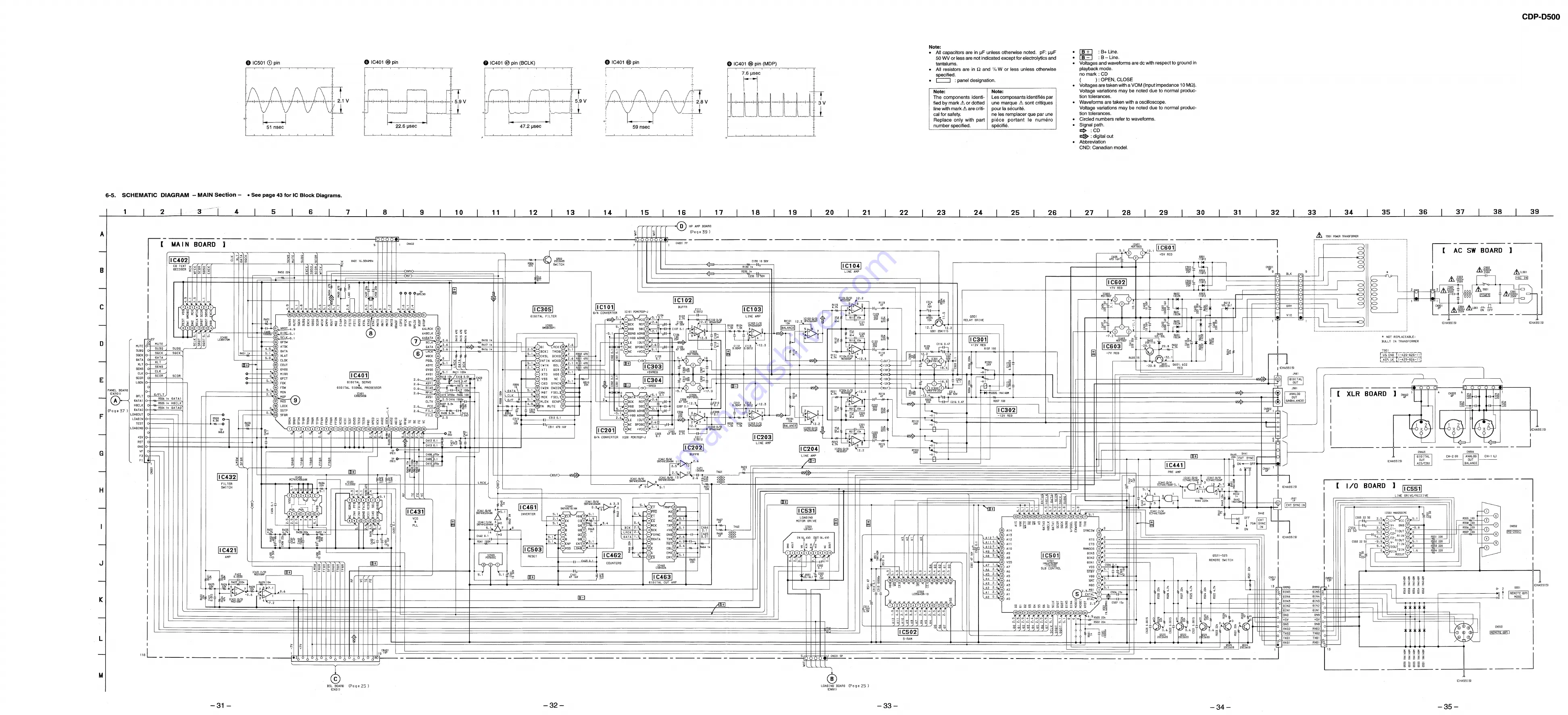 Sony CDP-D500 Service Manual Download Page 24