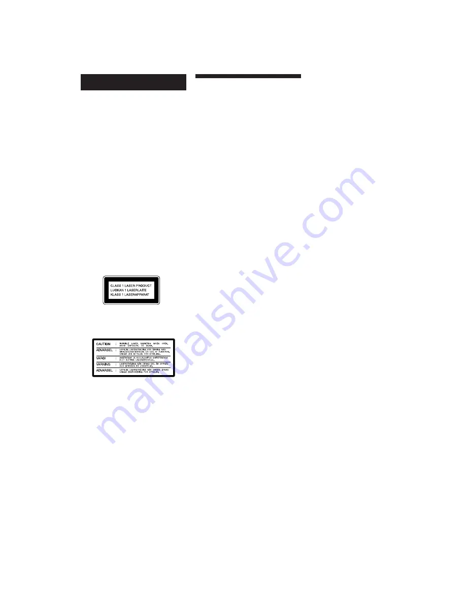 Sony CDP-X5000 Operating Instructions Manual Download Page 2