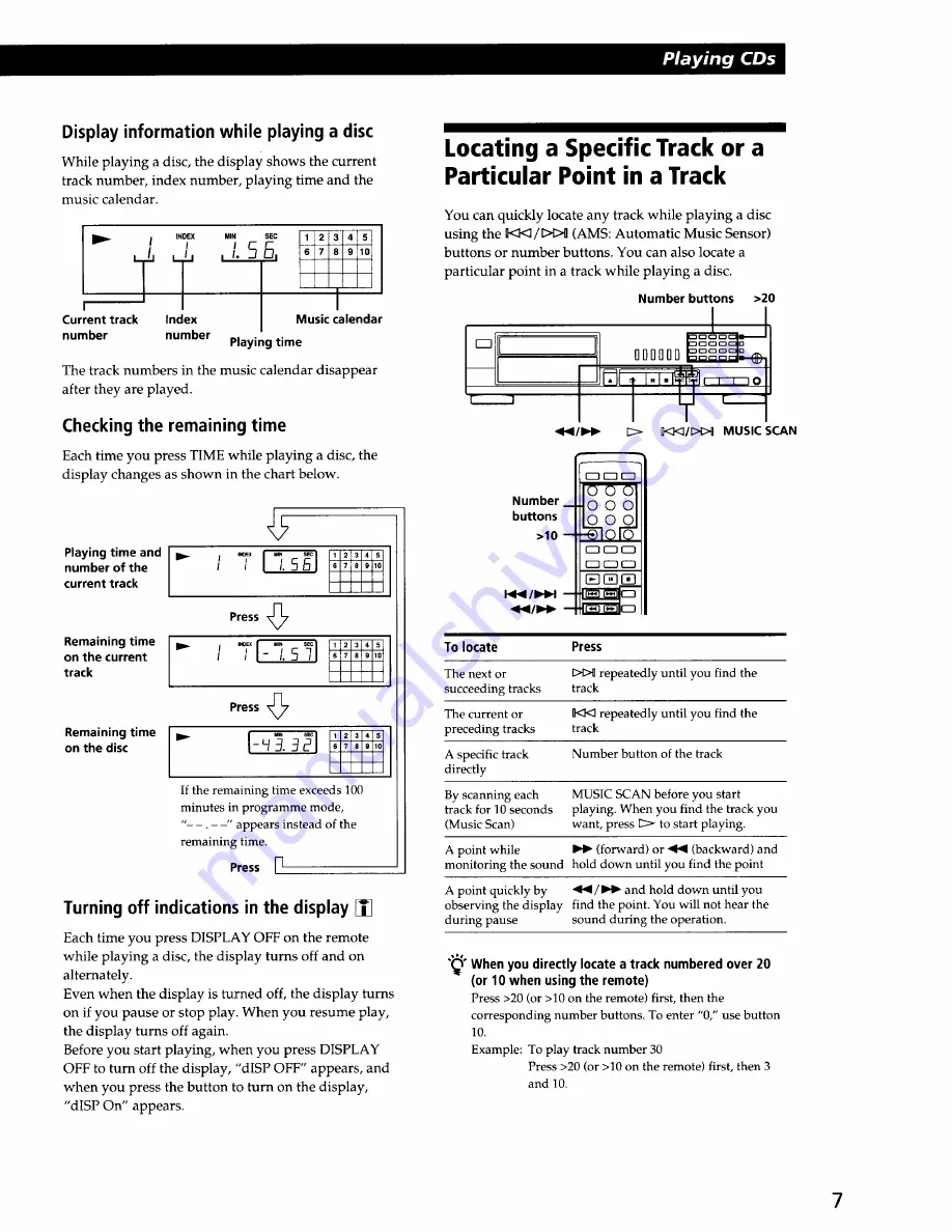 Sony CDP-XA1ES Operating Instructions Manual Download Page 7