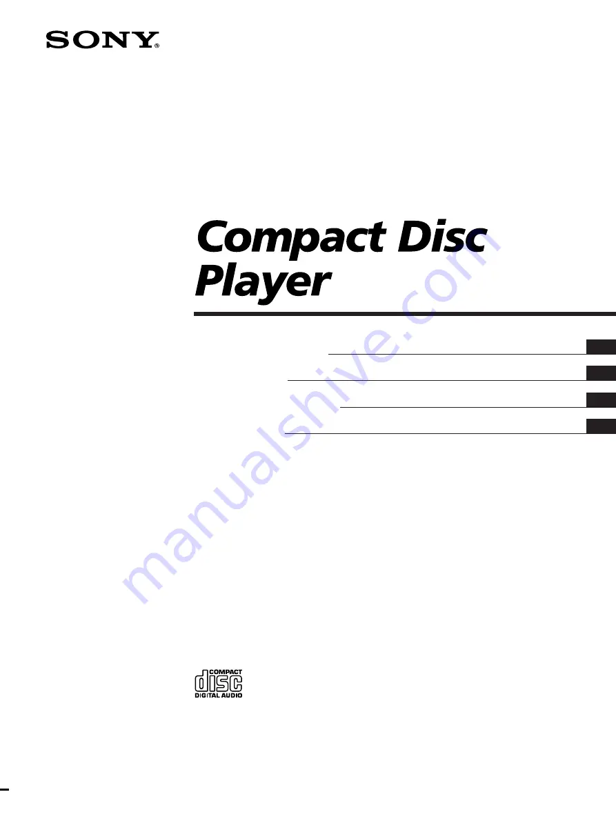 Sony CDP-XA30ES Operating Instructions Manual Download Page 1