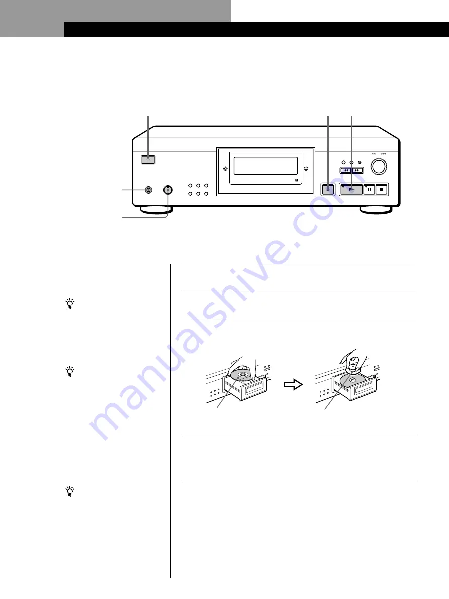 Sony CDP-XA555ES Operating Instructions Manual Download Page 6