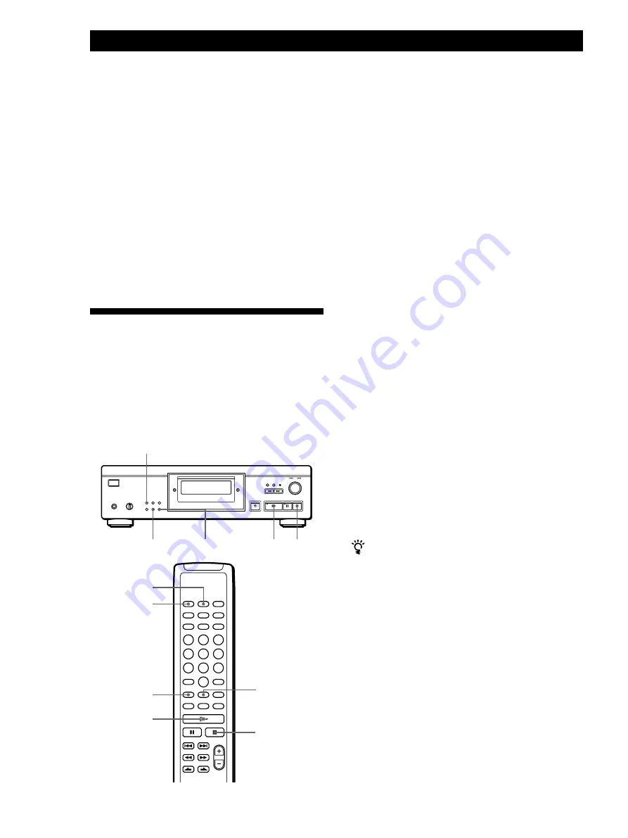 Sony CDP-XA555ES Operating Instructions Manual Download Page 70