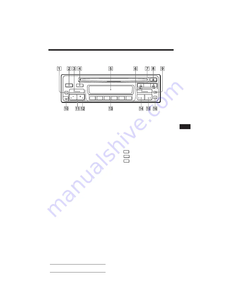 Sony CDX-3000 Operating Instructions Manual Download Page 11