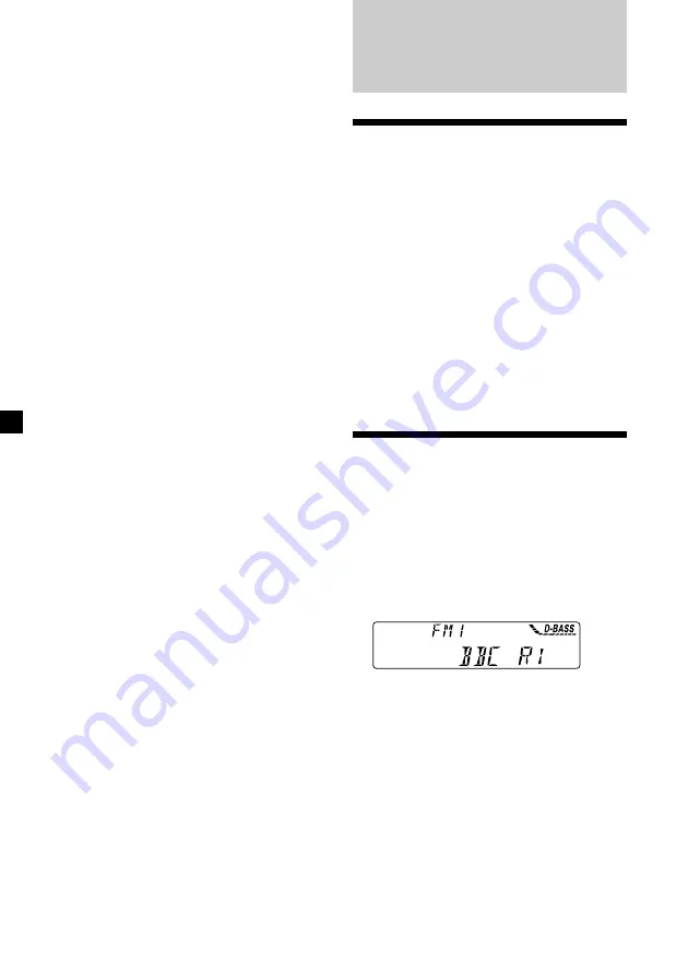 Sony CDX-3900R Operating Instruction Download Page 36