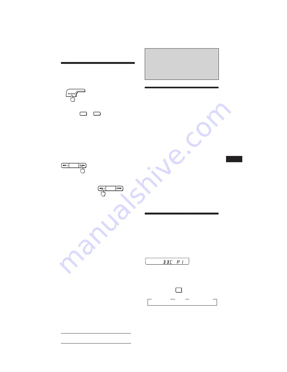 Sony CDX-4100RDS Operating Instructions Manual Download Page 9