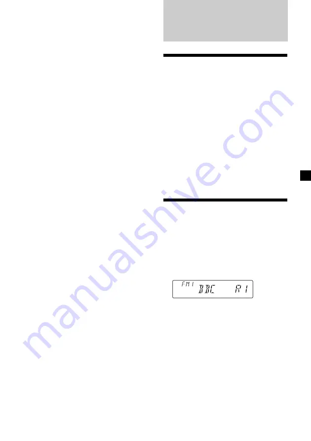 Sony CDX-4240R Operating Instructions Manual Download Page 11