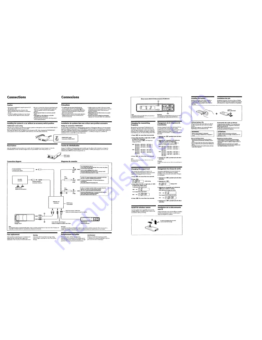 Sony CDX-505RF - Compact Disc Changer System Скачать руководство пользователя страница 4