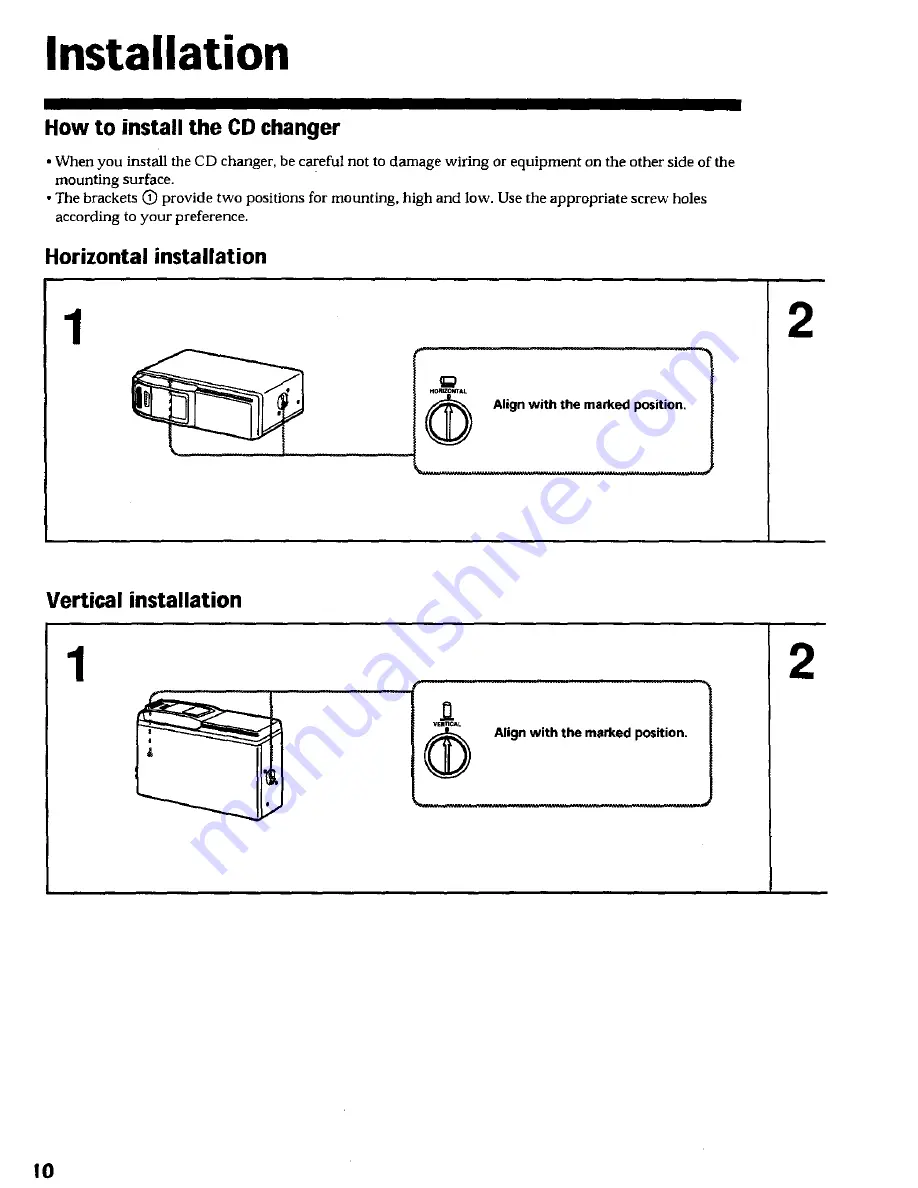 Sony CDX-530RF - Compact Disc Changer System Скачать руководство пользователя страница 10