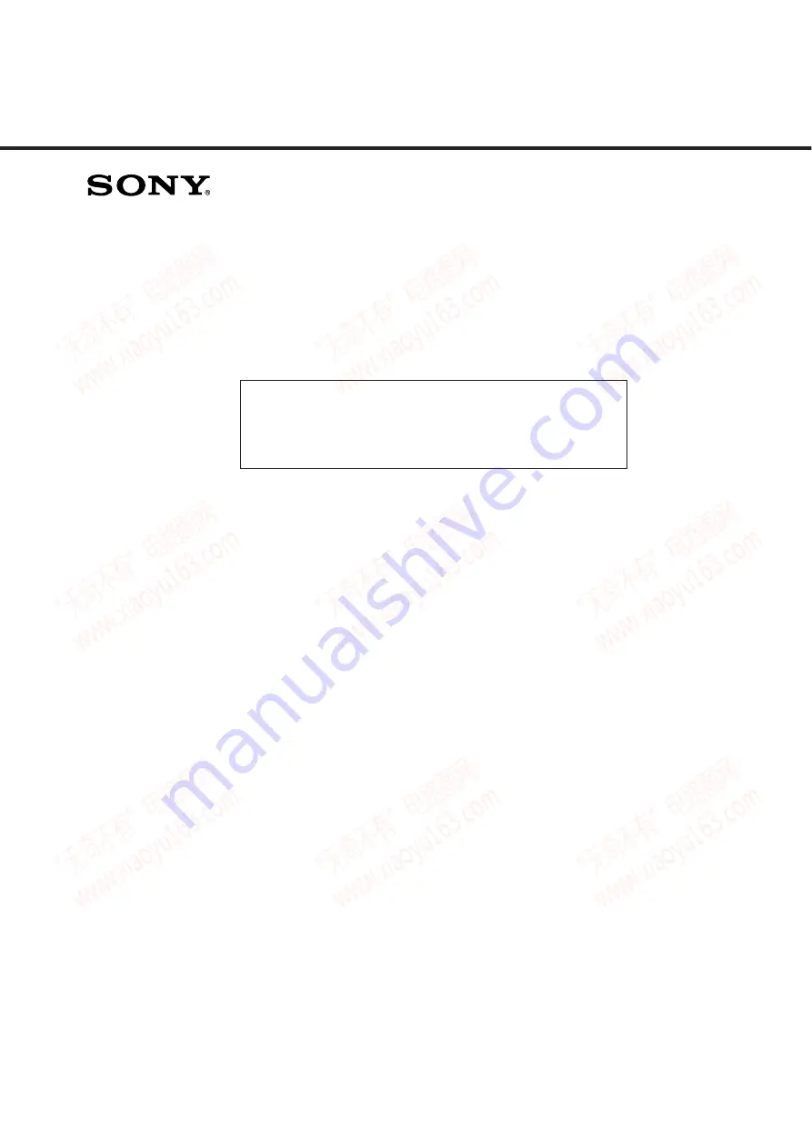 Sony CDX-705 - Compact Disc Changer System Service Manual Download Page 3