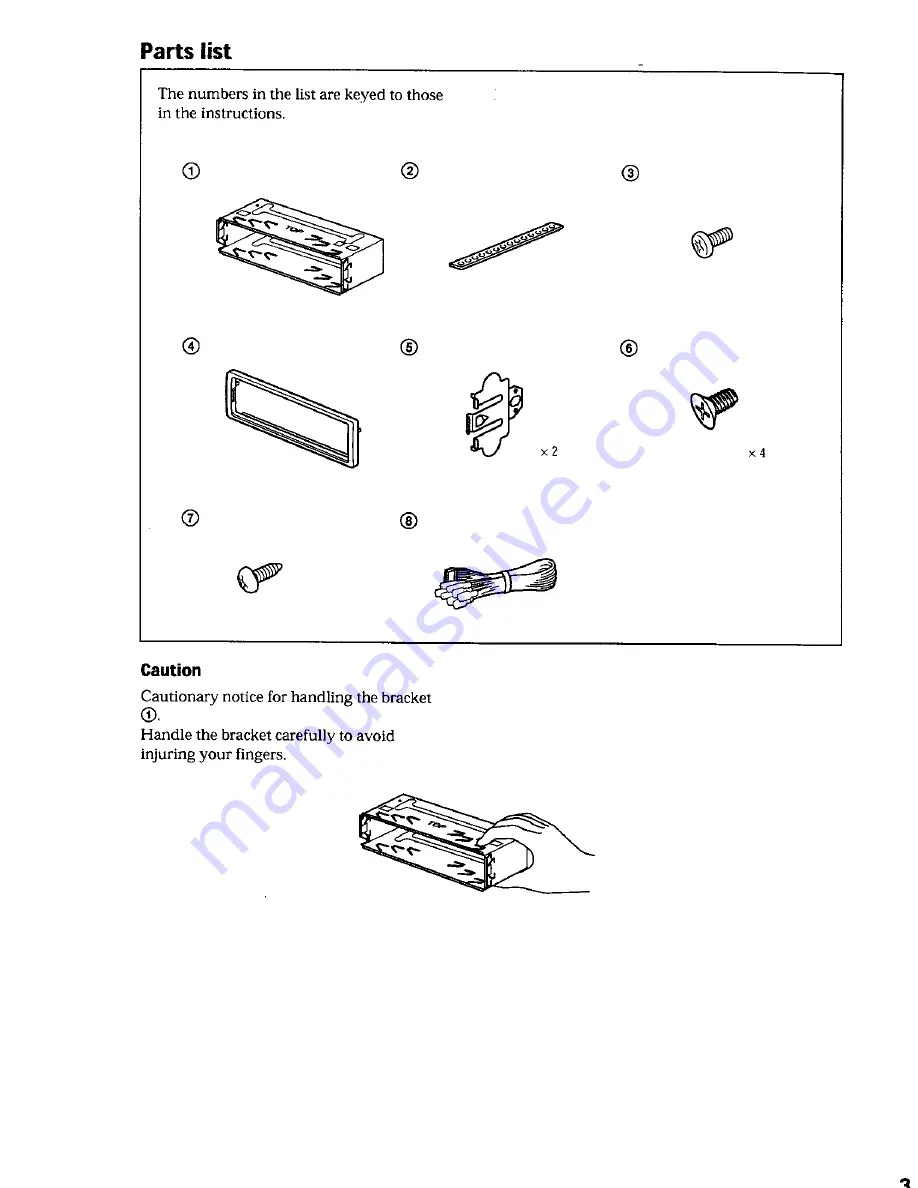 Sony CDX-C5005 - Fm/am Compact Disc Player Installation/Connections Manual Download Page 3