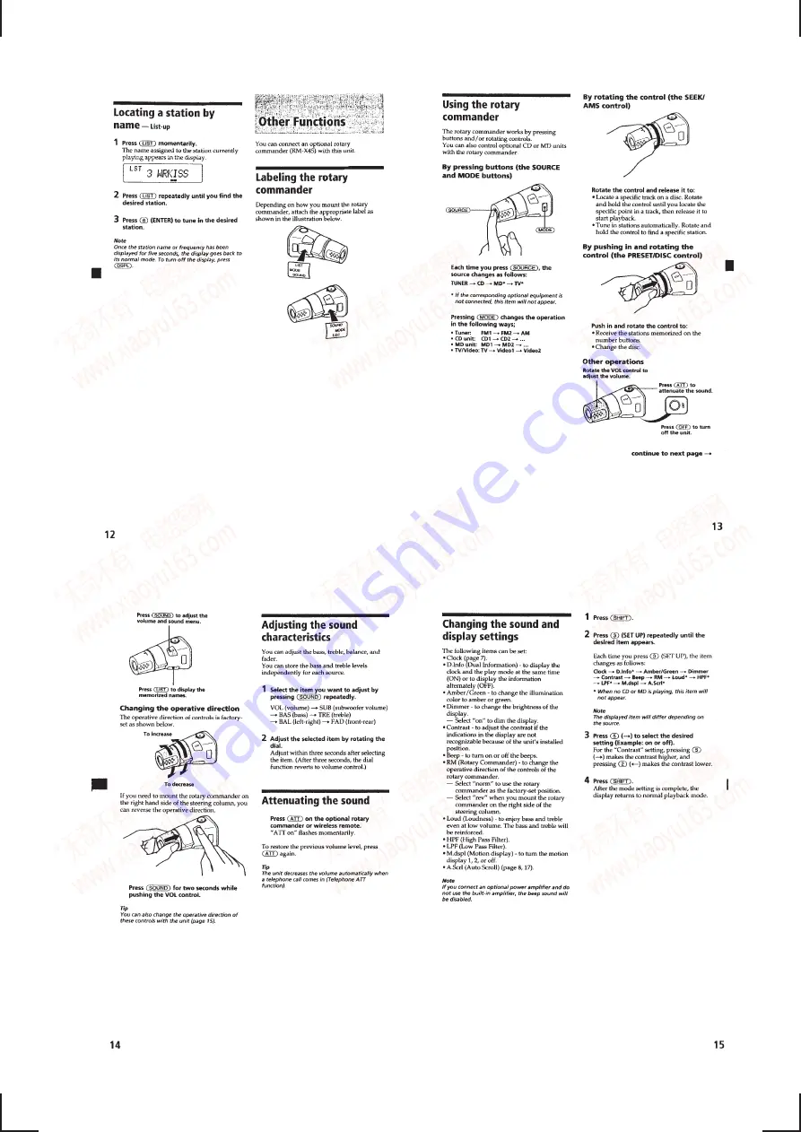 Sony CDX-C6850 Скачать руководство пользователя страница 5