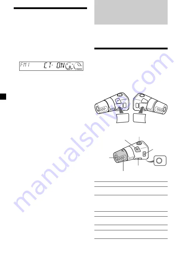 Sony CDX-CA600 Operating Instructions Manual Download Page 70