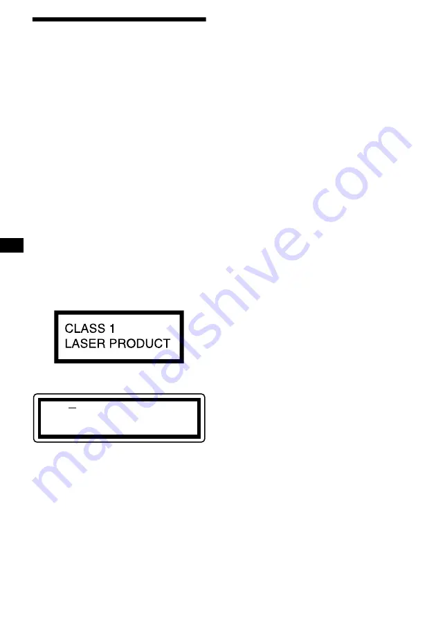 Sony CDX-CA850 Скачать руководство пользователя страница 2