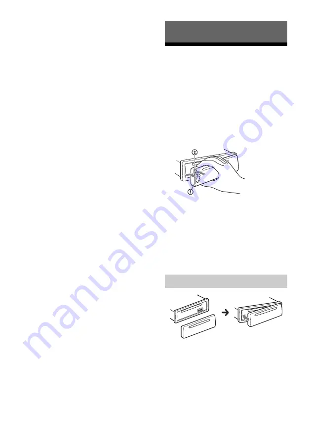 Sony CDX-G1001U Operating Instructions Manual Download Page 21