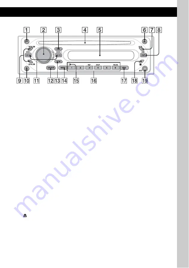 Sony CDX-GT200E Operating Instructions Manual Download Page 5