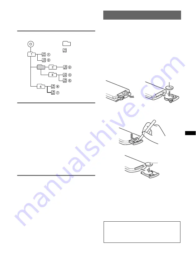 Sony CDX-GT24W - Cd Receiver Mp3/wma Player Operating Instructions Manual Download Page 13