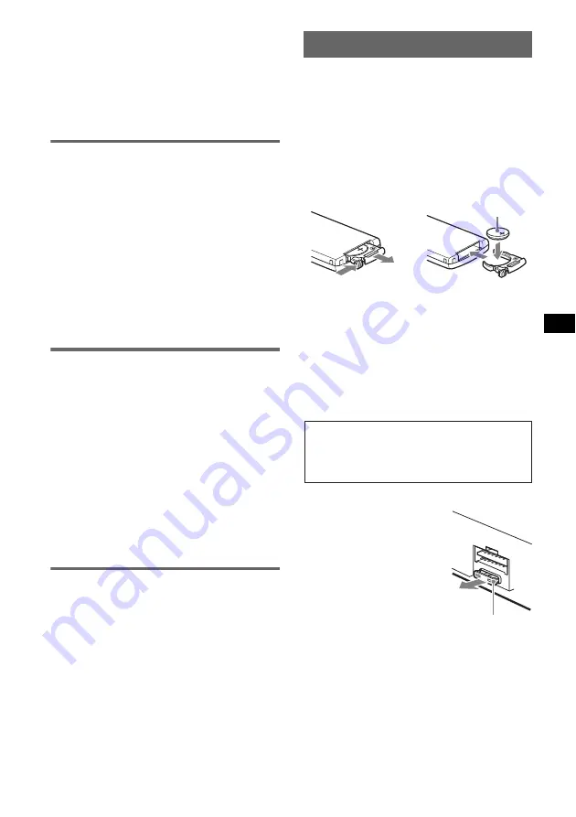 Sony CDX GT420U - Radio / CD Operating Instructions Manual Download Page 15