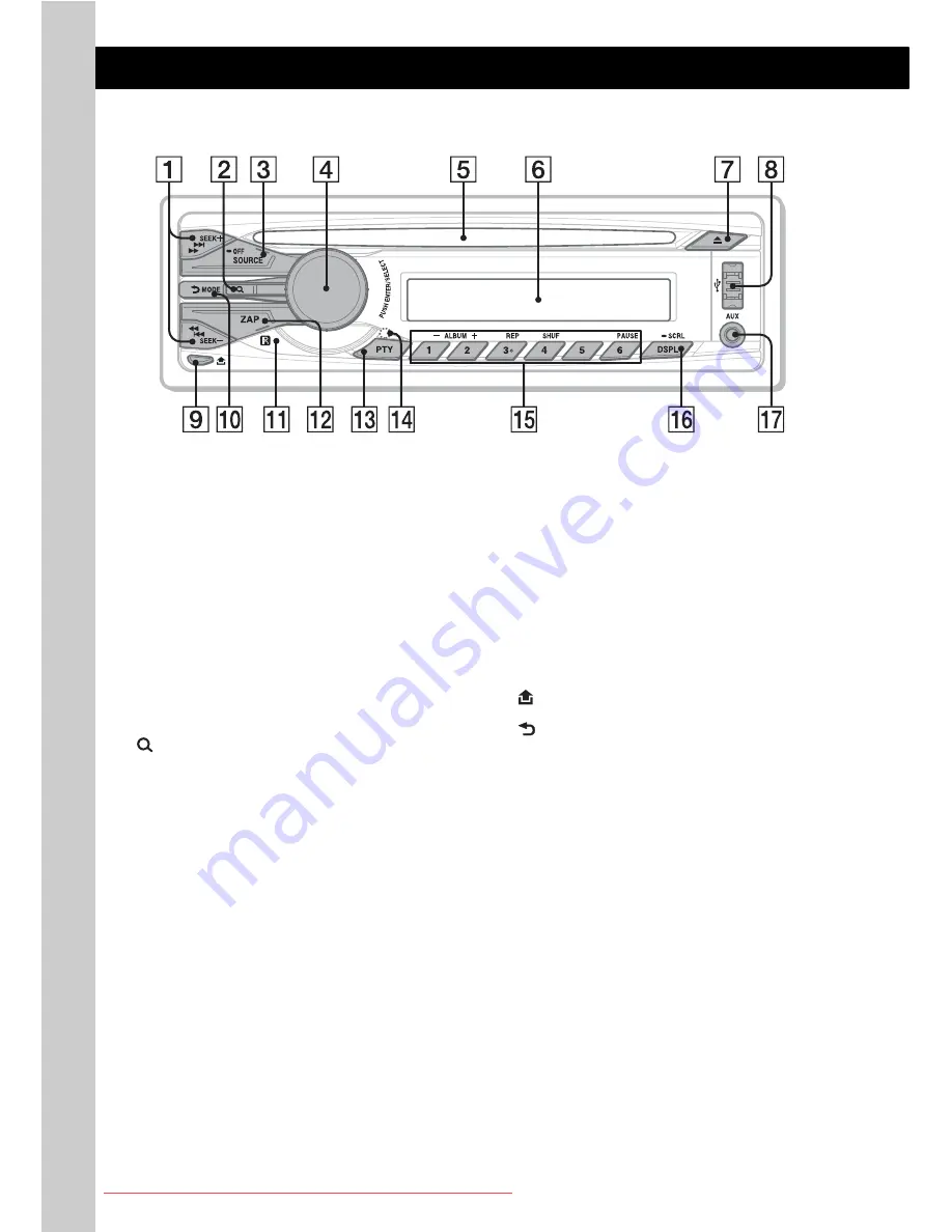 Sony CDX-GT600UI Скачать руководство пользователя страница 8