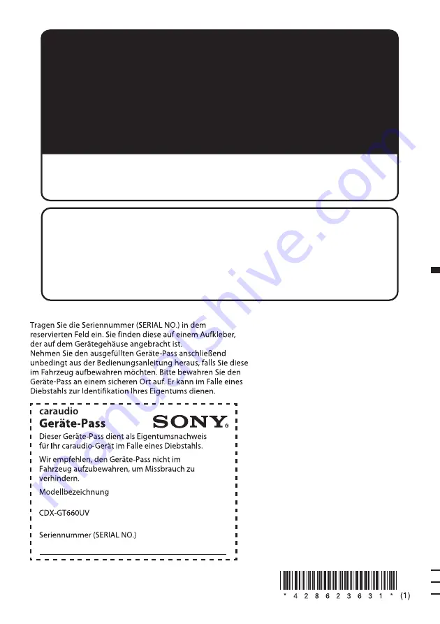 Sony CDX-GT660UV Operating Instructions Manual Download Page 184