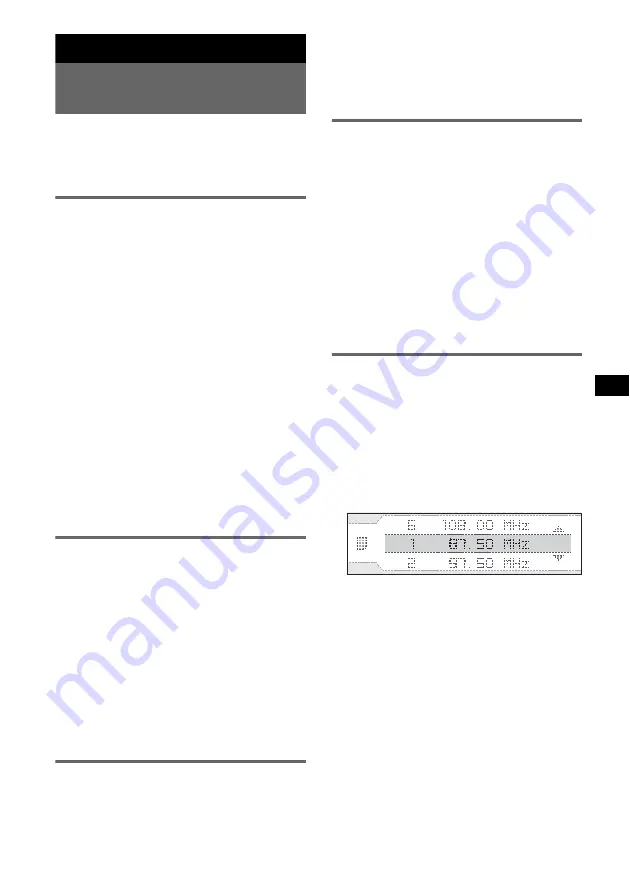 Sony CDX-GT800D Operating Instructions Manual Download Page 33