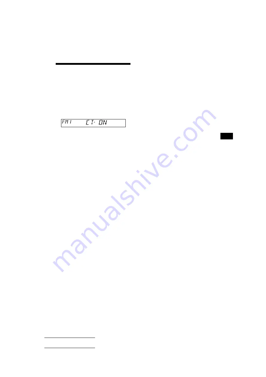 Sony CDX-L350 - Fm/am Compact Disc Player Operating Instructions Manual Download Page 15