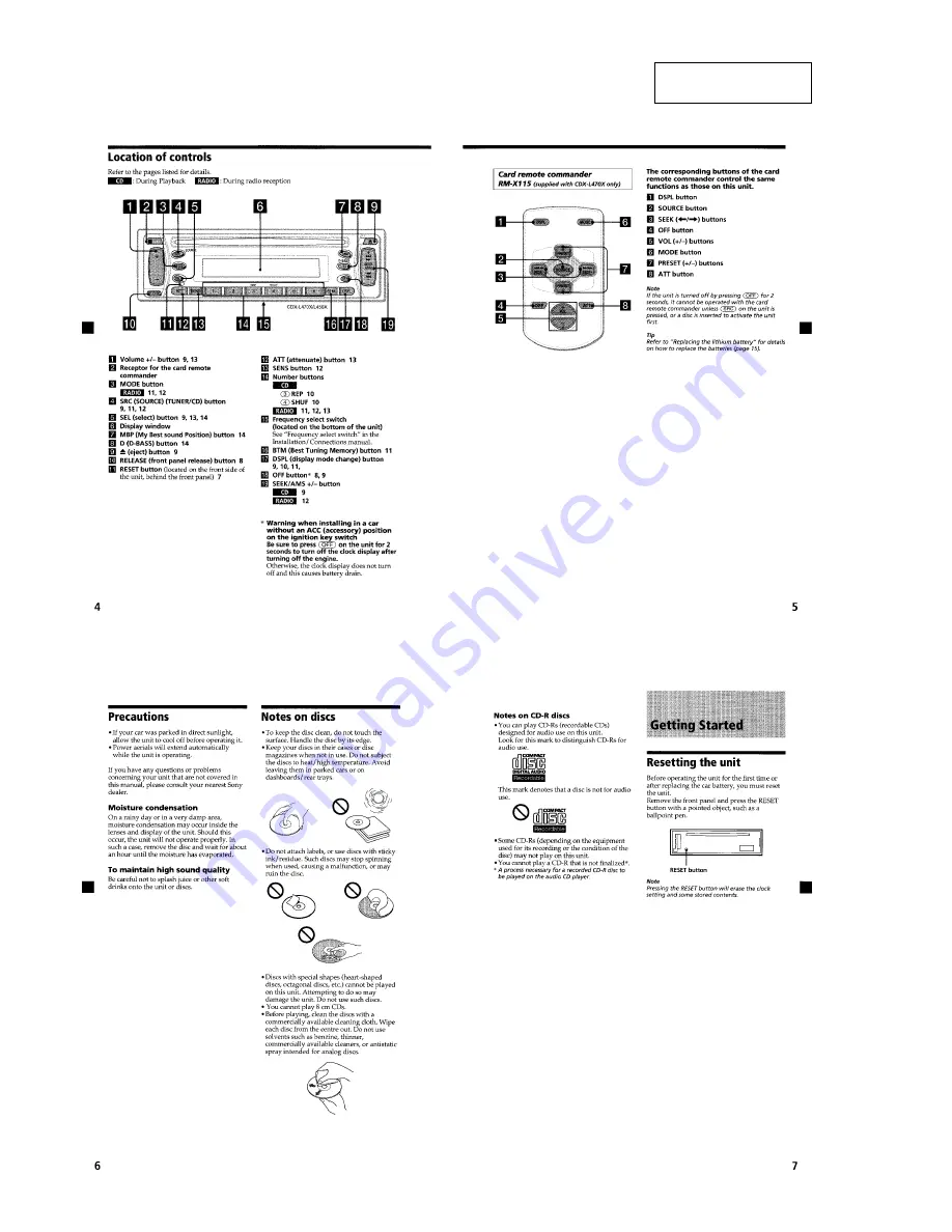 Sony CDX-L350 - Fm/am Compact Disc Player Service Manual Download Page 4