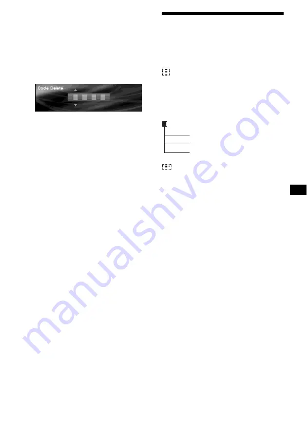 Sony CDX-M9900 Operating Instructions  (primary manual) Operating Instructions Manual Download Page 259