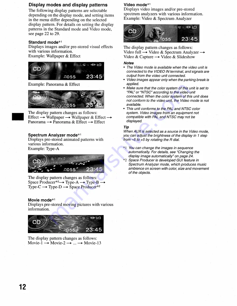 Sony CDX-M9905X Operating Instructions Manual Download Page 12