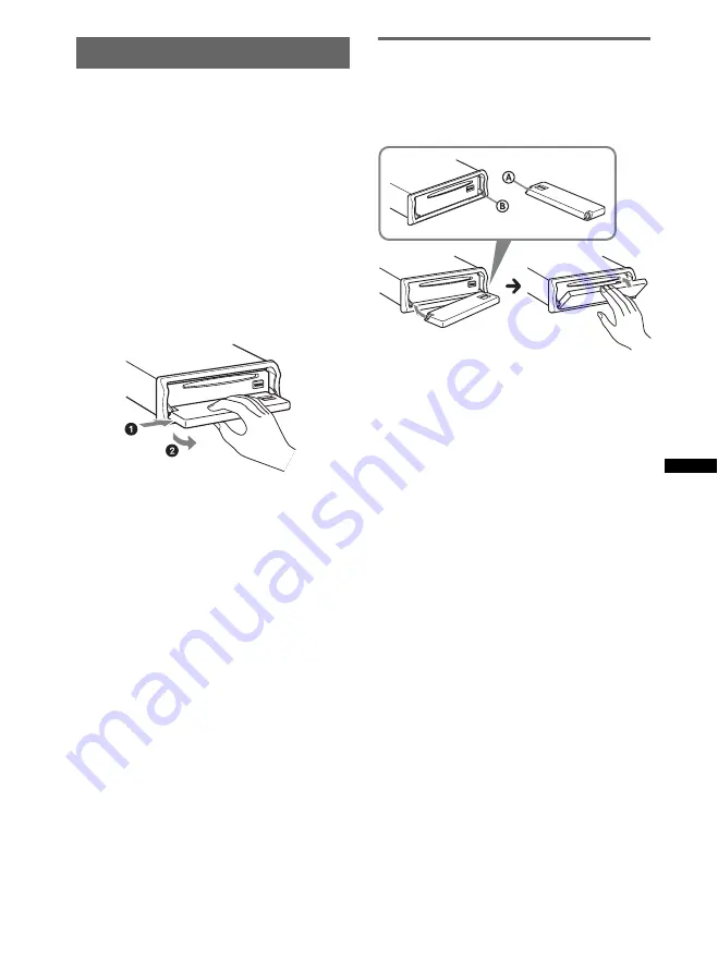 Sony CDX-MR60UI Operating Instructions Manual Download Page 7