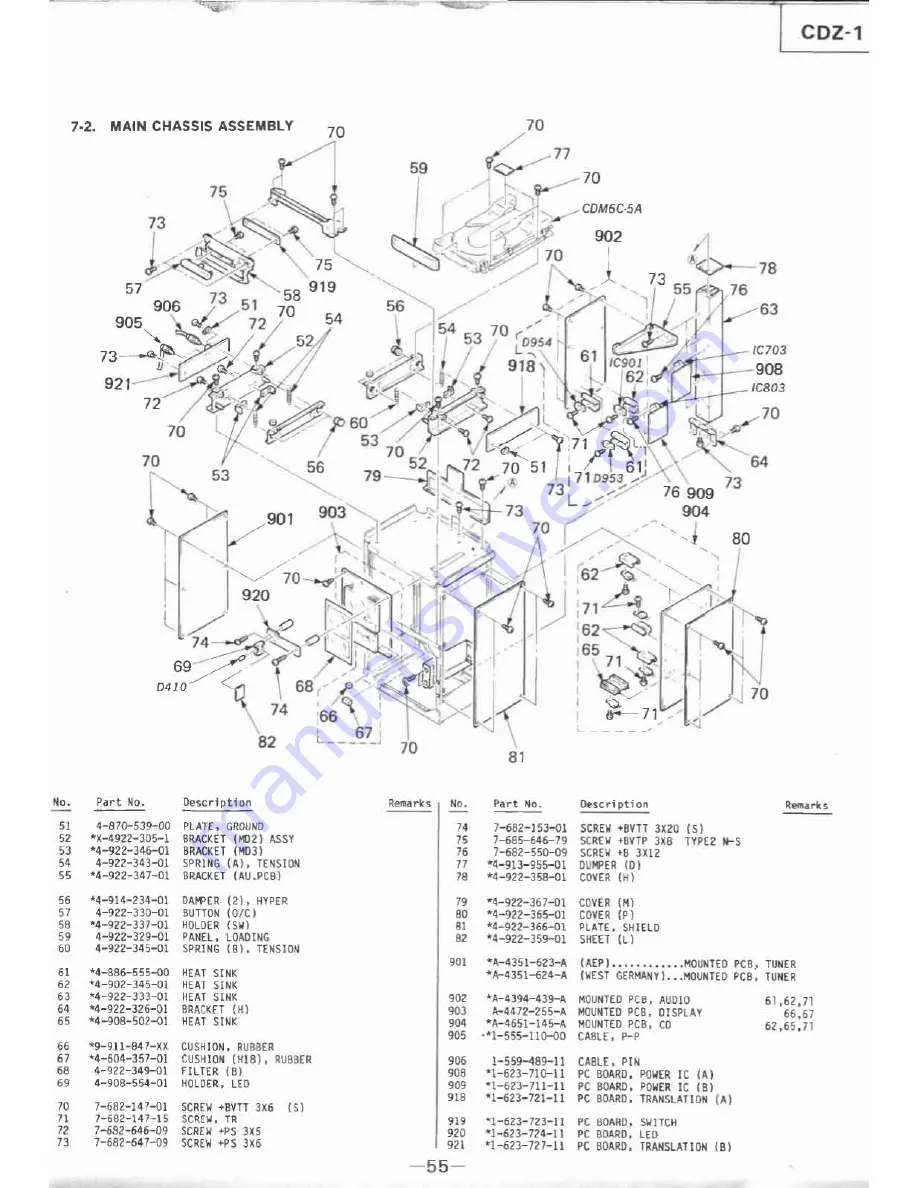 Sony CDZ-1 Service Manual Download Page 49