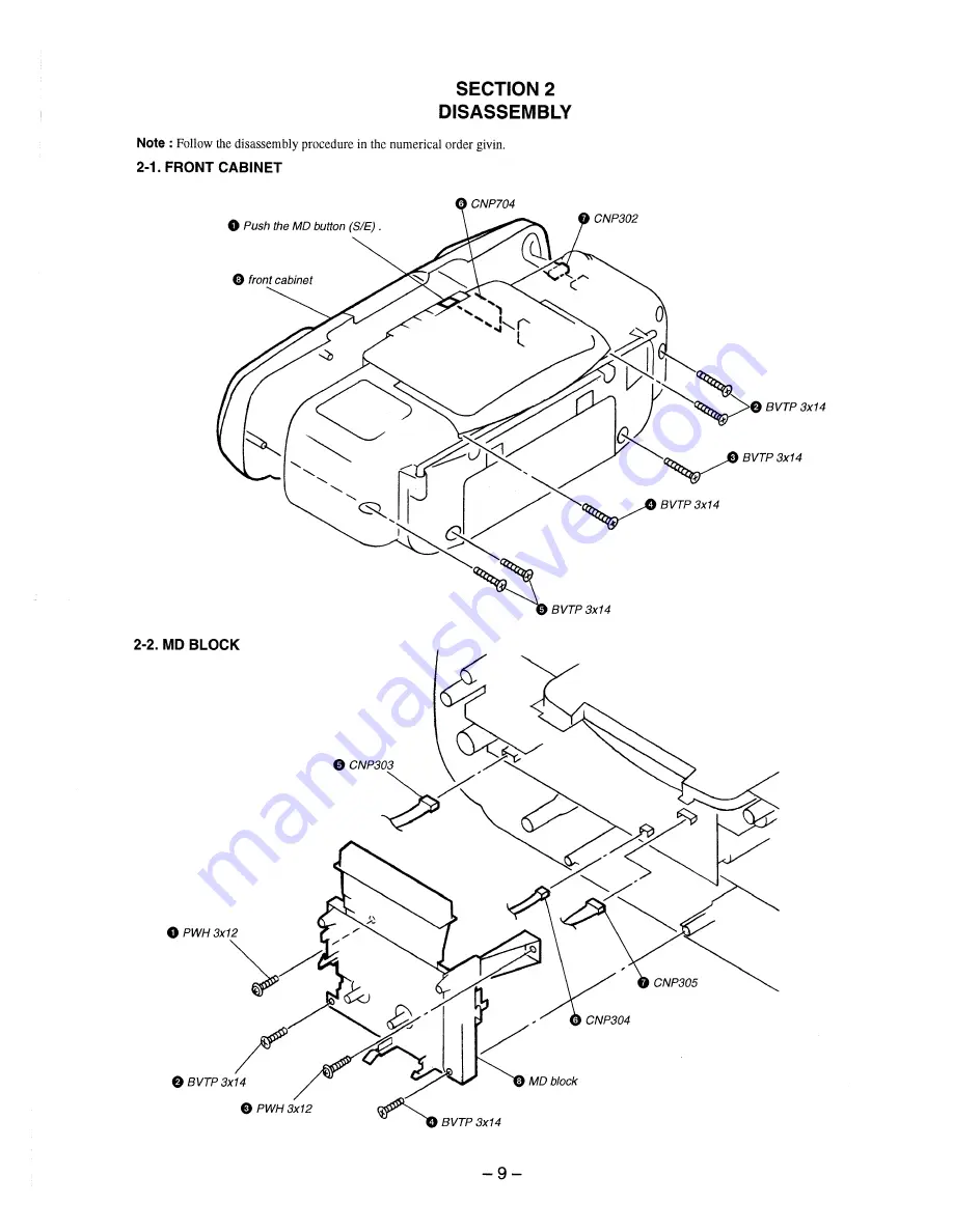 Sony CFD-101 Скачать руководство пользователя страница 9