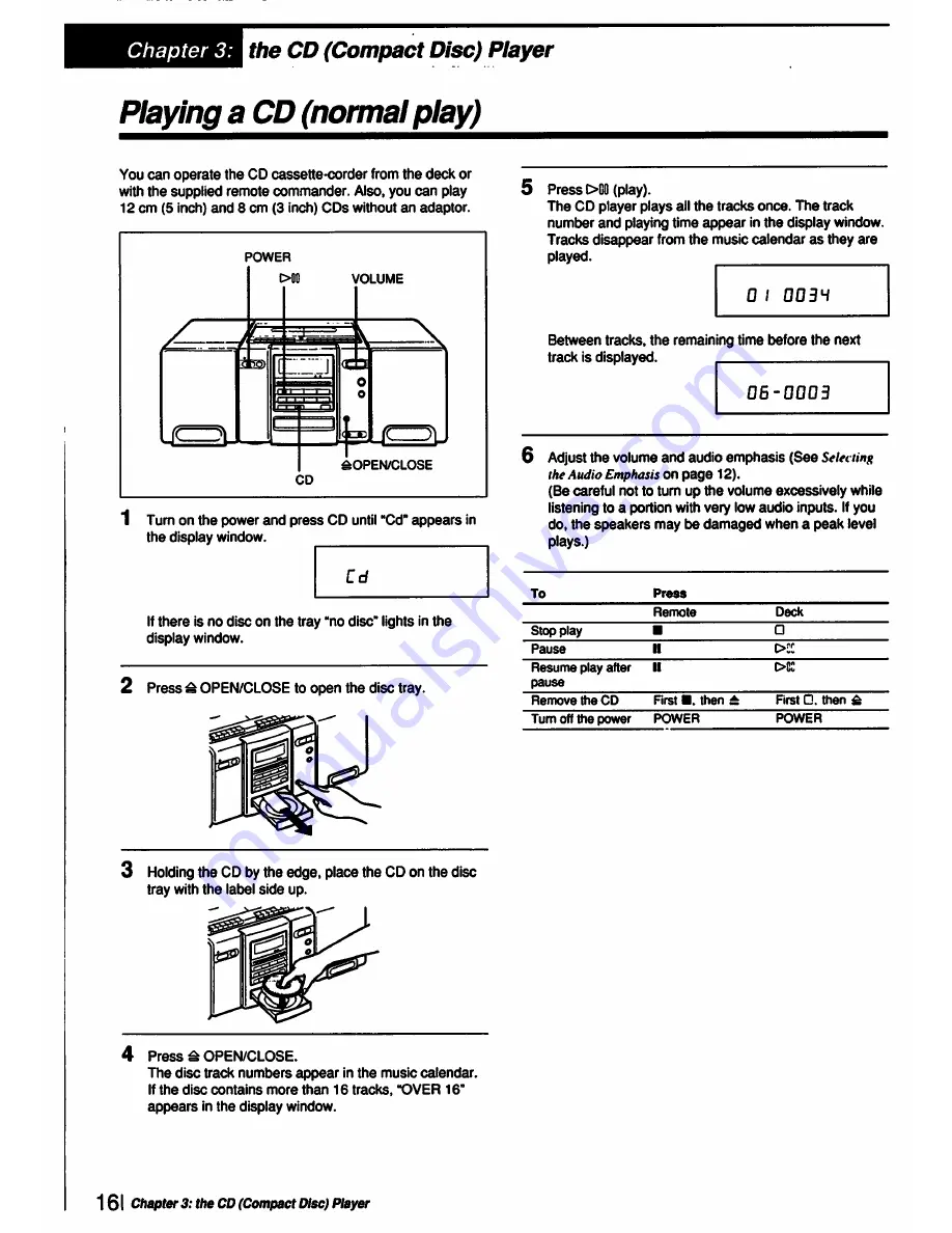 Sony CFD-758 Operating Instructions Manual Download Page 16