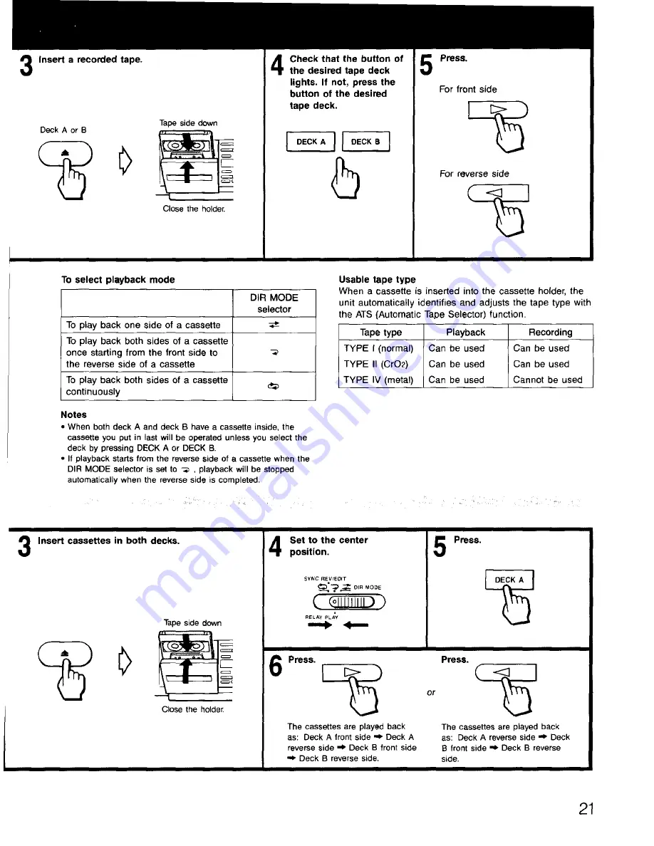 Sony CFD-770 Operating Instructions Manual Download Page 21